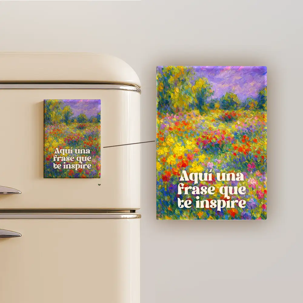 Estampado inspirado en flores moradas de monet
