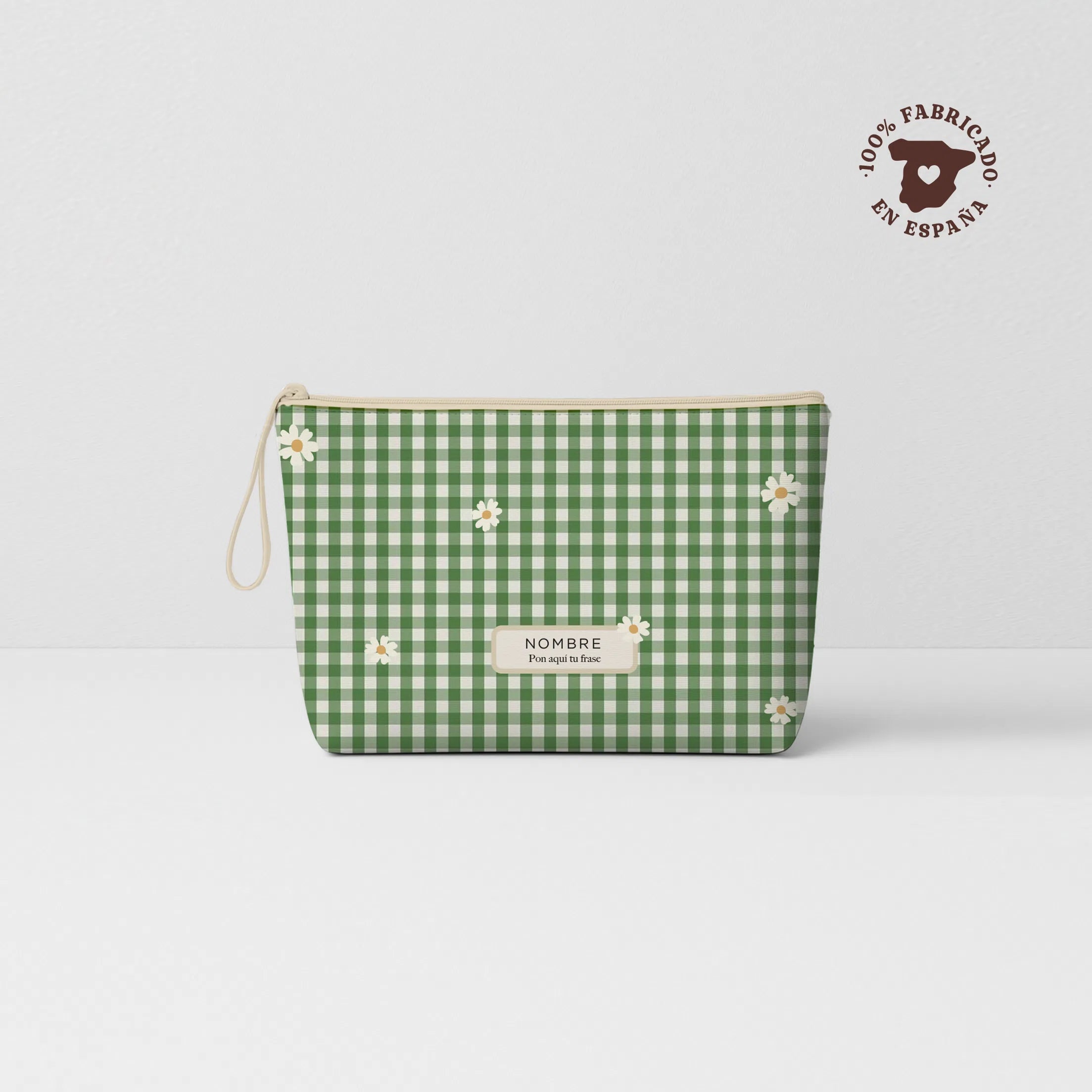 Pack Personalizado | Neceser base mini Verde que te quiero Verde perfecto para bolso, básicos diarios y pequeños imprescindibles.