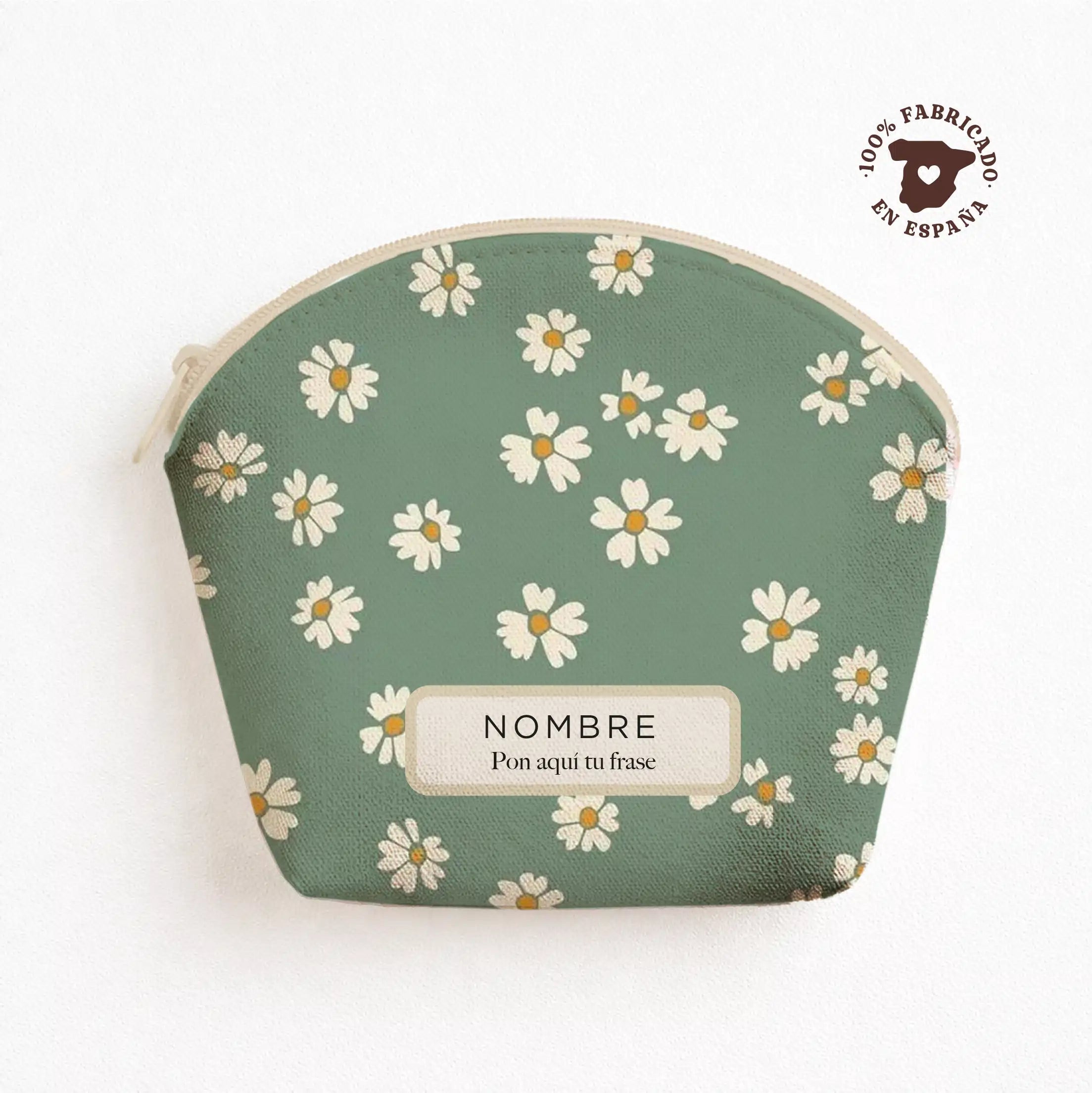 Pack Personalizado | Neceser beauty Verde que te quiero Verde para maquillaje, joyas y objetos pequeños con diseño natural.