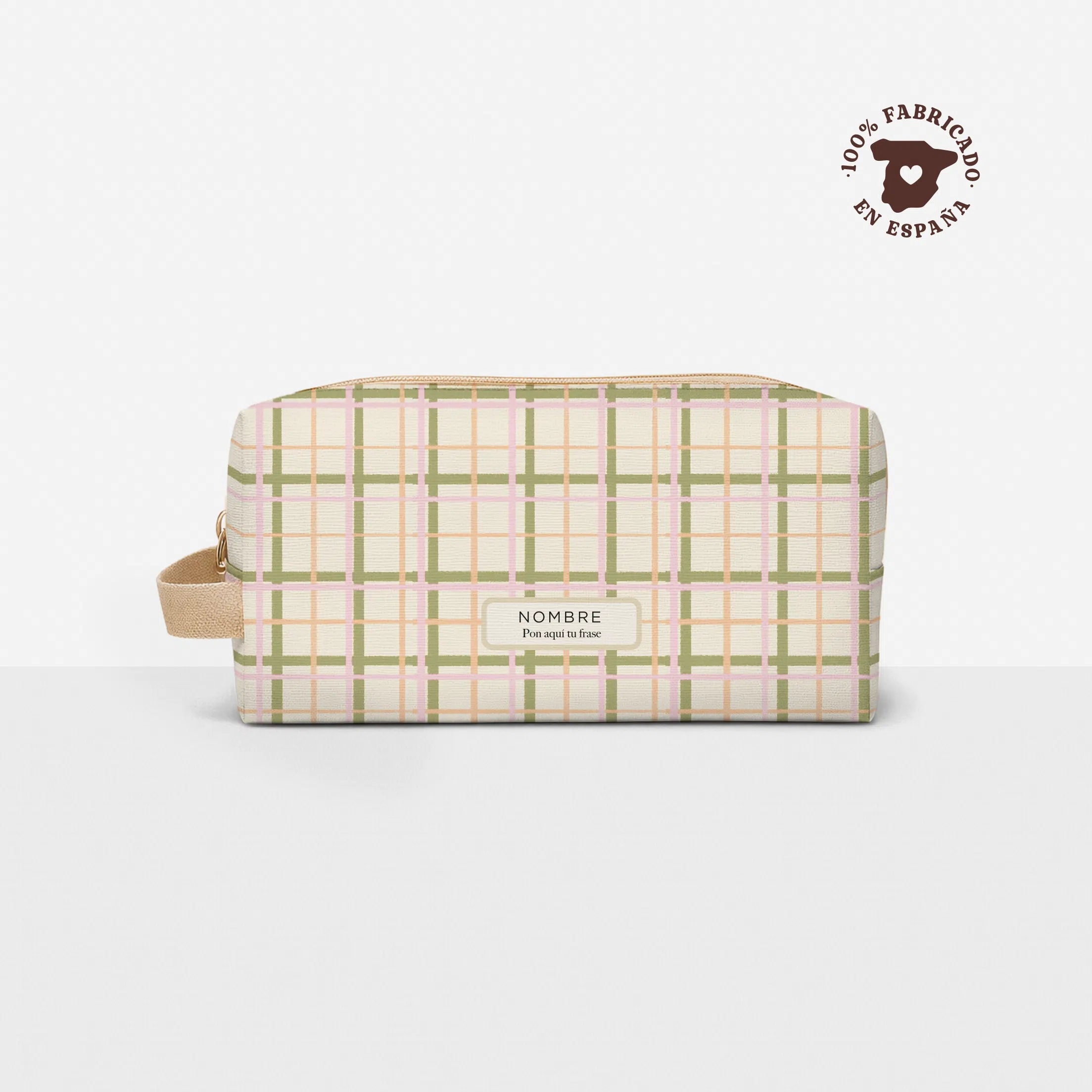 Pack 4 Neceseres | Rosita Bonita necesario de diseño elegante en tonos suaves y estampado a cuadros.