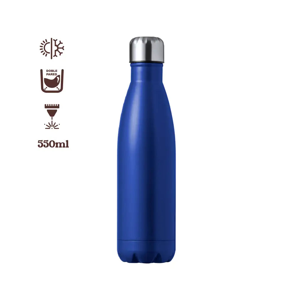 Bidón térmico de acero inoxidable personalizado de 550 ml. Ideal para regalar. 