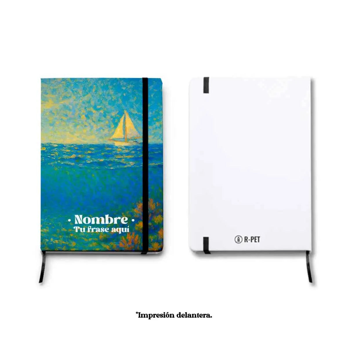 Taza personalizada con estampado Velero en tonos azules y dorados, diseño inspirado en el mar.