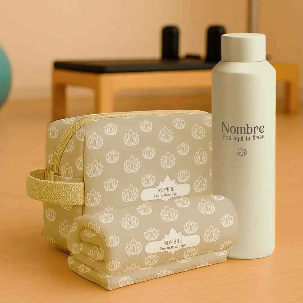 Pack Pilates | Bidón, neceser y toalla | Flor de Loto