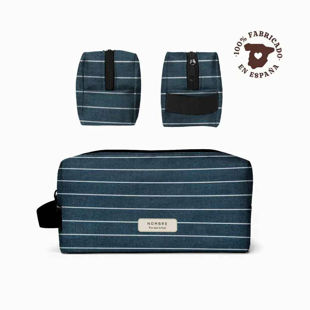 Pack Rutina | Bidon y Neceser | Estampado Aqua Deep